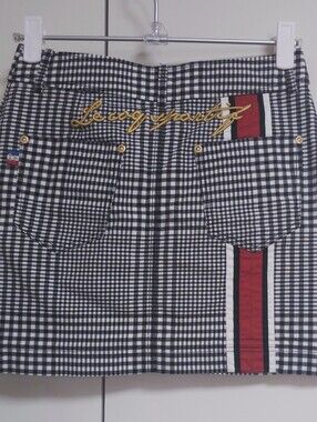 Le Coq Sportif  Striped Black White Golf Summer Skirt  Size XS